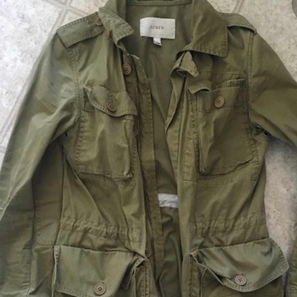 Jcrew Green Utility Jacket